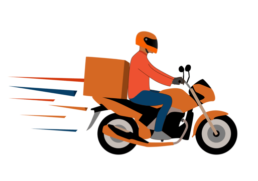 Desenho de um caminhão de entrega rápida